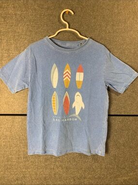 Blue 84 Light Blue Kids Tee with Surfboards & Shark Graphic